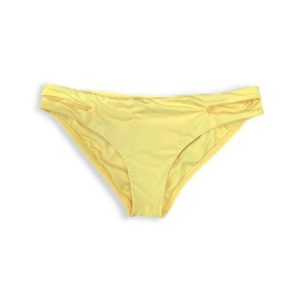 L*Space canary yellow bikini bottom with side cutouts, Large, NWOT